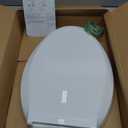 KOHLER 4636-RL-0 Cachet ReadyLatch Elongated Slow Close Toilet Seat, Soft Close Toilet Seat Quiet Lid, Contoured Grip-Tight Bumpers Installation Hardware, Apartment Essentials, White