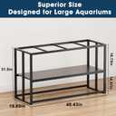 Urban Deco 55-75 Gallon Fish Tank Stand 900LBS Capacity For Aquarium Stand Metal Fish Tank Stand 48.4"x19.7"x31.5" Dual-Layer Design Terrarium Stand Ideal for Home and Office, Black