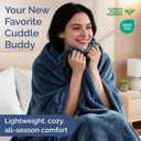 Ultra Soft Fleece Blanket King Size - Flannel Fleece Luxury King Blanket - Lightweight for Couch Bed Chair - Thick, Warm and Breathable - All Season Cozy Fuzzy, Anti-Static Microplush Bedding, Navy