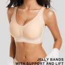 Wireless Bras for Women Full Coverage Supportive Push Up Bra Comfortable Seamless Yoga Friendly Fits 34C-40DD (Medium, Nude)