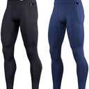 OEBLD Compression Pants Men UV Blocking Running Tights 1 or 2 Pack Gym Yoga Leggings for Athletic Workout Size S/M