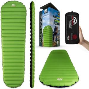 Gear Doctors ApolloAir 5.2R-Value [25oz] Ultralight Insulated Inflatable Camping Sleeping Pad–Backpacking Air Mattress–Camping Mattress Pad–Compact Foam Self-Inflating Outdoor Sleeping Mat Backpacking