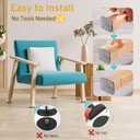 24PCS Rectangular Chair Leg Floor Protectors, Furniture Sliders, Non-Slip Felt Furniture Pads for Hardwood Floors, Silicone Cap Covers to Protect Floors,(Fit L :1.73-2.05", W: 1.34-1.65")