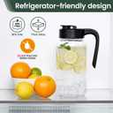 Mason Jar Pitcher - Airtight & Leakproof Glass Pitcher with Lid, Perfect for Breastmilk, Cold Brew, and Sun Tea, 2 Quart (64 oz) 1/2 Gallon Mason Jar with Pour Spout Lid