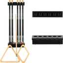 EXTCCT Pool Cue Rack Stick Holder - Wall Mount Billiards Pool Cue Rack Oak Solid Hardwood Pool Cue Set Holder for 6 Cues Sticks Storage Pool Table Accessories Equipment Organizer