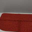 Farmlyn Creek Slip-Resistant Kitchen Floor Mat, Half Round Red Kitchen Rug with Rubber Backing for Office, Sink, Laundry Room, Home Decor, Machine Washable, Red (18x30 Inches)