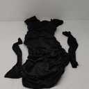 Popilush Shapewear Dress with Sleeves - Multi Way Wear Dresses Off The Shoulder Ruched Bodycon Cocktail Dress (Large, Black)