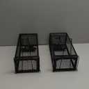 2-Pack Rat Traps Humane Live Mouse Vole Chipmunk Trap Cage for Indoors and Outdoors (Black)