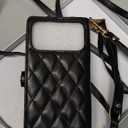 Rssviss Crossbody Case for iPhone 17 Pro Max Case Wallet, RFID Blocking Leather with Card Holder Kickstand, Handbag Zipper Flip Cover with Wrist Strap for iPhone 17 Pro Max Men Women 6.9", Black