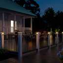 VOLISUN Solar Post Cap Light Outdoor Waterproof 12pack,Solar Fence - Post Lights for 4x4 5x5 6x6 Wooden/Vinyl Post,Black Deck Post Cap Light Solar Powered with Warm White for Garden/Patio/Porch