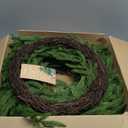 24 Inch Real Touch 2 Pcs Norfolk Pine Wreath Christmas Decorations for Front Door, Artificial Plants Green Christmas Wreath with Lights Home Decor, Xmas Decor for Mantel Wall Holiday Winter Decor