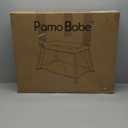 Pamo Babe Travel Crib - Lightweight Baby Playard with Zip Door, Carry Bag for Airplane - Easy to Carry (Grey)