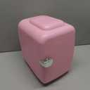 CROWNFUL Mini Fridge, 4 Liter/6 Can Portable Cooler and Warmer Personal Refrigerator for Skin Care, Cosmetics, Beverage, Food,Great for Bedroom, Office, Car, Dorm, ETL Listed (Pink)