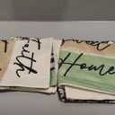 AVOIN colorlife Home Sweet Home Farmhouse Eucalyptus Leaves Throw Pillow Covers, 18 x 18 Inch Truck Stripes Buffalo Plaid Cushion Case Decorations Set of 4 (Green)