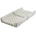 Tiny Twinkle Diaper Changing Pad for Dresser & Nursery Table Waterproof, Wipeable & Mess-Proof Baby Changing Pad with Safety Strap, Non-Slip Base & Removable Washable Cover(Sage Checkers)