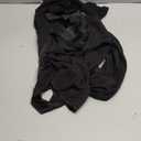 SOLY HUX Women's Satin Crop Blouse Collared V Neck Long Sleeve Shirts Sexy Cropped Tops (Plain Black, X- Large)