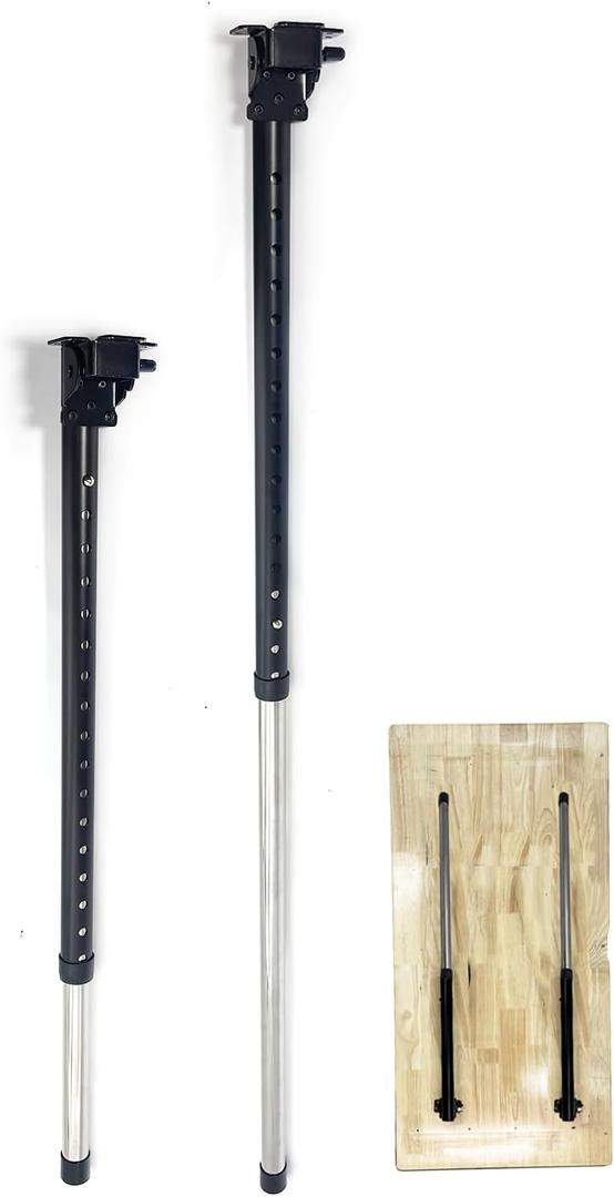 Benbuoo Adjustable Folding Table Legs 29-42", Heavy Duty Metal, Set of 2 | Height Adjustable, Foldable, Sturdy | for DIY Desks, Computer Tables, Office Workstations, RV Camping, Outdoor Furniture, R29''-42'' 2pcs