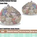 Stuffed Animal Storage Bean Bag Chair Cover (No Filler) Washable Ultra Soft Corduroy Bean Bag Cover for Organizing Plush Toys or Textile, Sack Bean Bag for Adults, Teens, S for Kids
