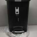 simplehuman 50 Liter / 13 Gallon Semi-Round Kitchen Step Trash Can with Secure Slide Lock, Black Plastic