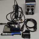 8586D 2 In 1 Soldering Station, SMD Hot Air Rework Station LED Dual Digital Display with Heat Gun and Solder Iron Kit, Electric Soldering Iron Station with Temperature Control, Auto Sleep Functions