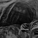 WARMDERN Black Flannel Velvet Duvet Cover King Size Duvet Cover Bedding Sets, 3pcs Ultra Soft Luxury Textured Modern Crystal Velvet Duvet Covers with Zipper Closure(Black, King)