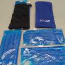 4PK with Straps Flexible Gel Ice Packs for Injuries Reusable - Gel Ice Pack Cold Compress for Knee, Back, Neck, Wrist, Hand, Elbow, Ankle Pain Relief - 9.5" x 4.5"