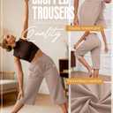 Neer 3 Pack Women's Capri Pants, Wide Leg Basic Sweatpants Lounge Loose Fit Casual Drawstring Yoga Capris with Pockets,Small