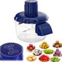 Automatic Grape Peeling Machine, Electric Peeler Machine for Small Fruits Garlic Tomato; Rechargeable Portable Smart Peeler Skin Remover Tool for Home Kitchen (Blue)