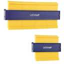 Lichamp Contour Gauge Profile Tool 5" 10" with Miter Saw Protractor Angle Finder 7", Super Gauge Shape and Outline Tool with Aluminum Miter Cut Protractor