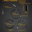 Fuel Line Kit, Compatible With 1988-1997 GM Gas Trucks, including Chevy C1500 C2500 C3500 K1500 K2500 K3500, GMC C3500 K3500, Complete Nylon Fuel Line Set, Replace# NFR0013, GM23B, FL-GM22B, FLGM22B