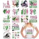 Witch Iron on Transfers - 16 Pcs Witch DTF Transfers Ready to Press, Wizard Theme Iron on Decals for T-Shirts Clothing Jackets Hats Backpacks DIY Crafts
