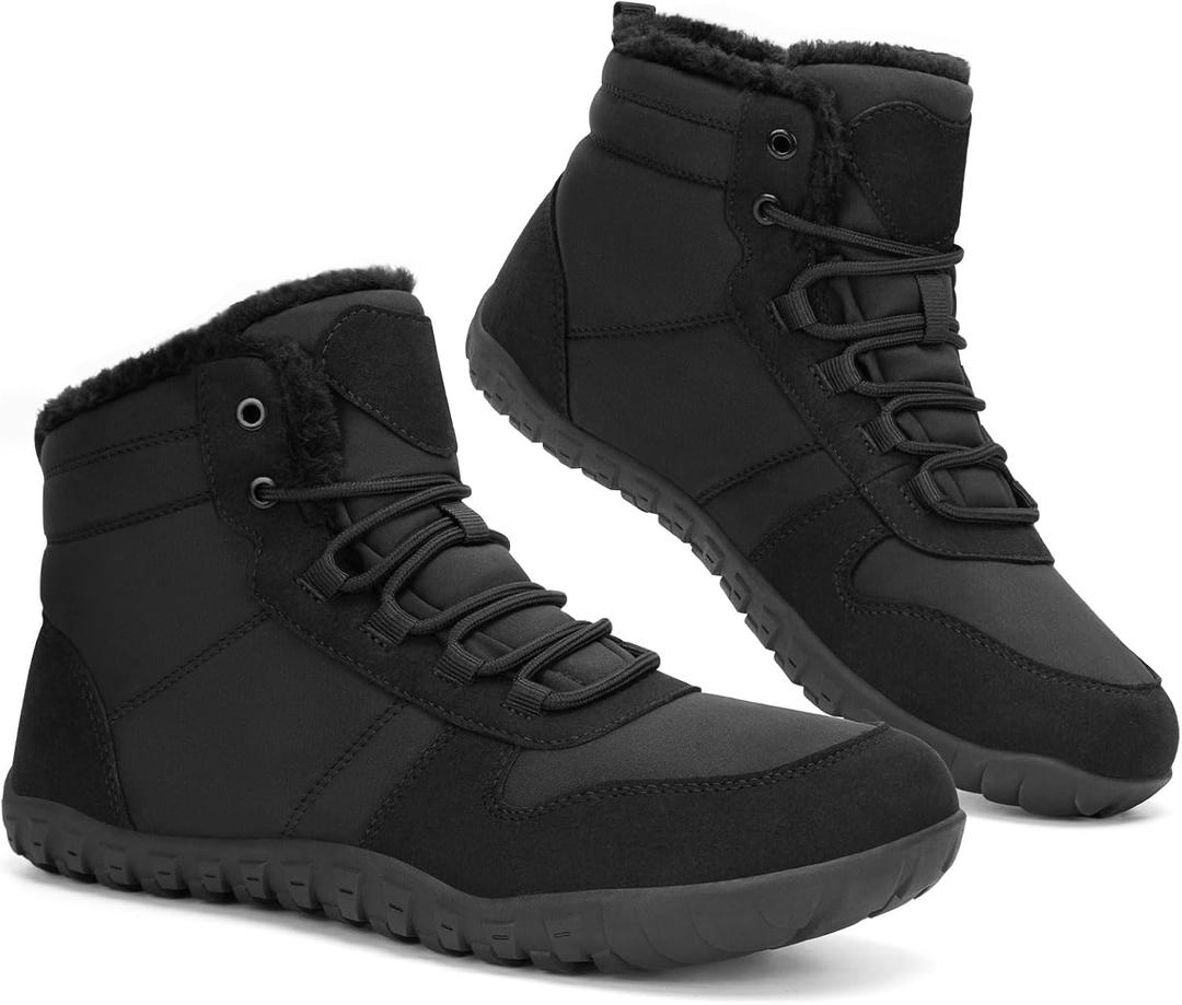 Mens Snow Boots Waterproof Warm Fur Lined Winter Boots Lightweight Slip Resistant Comfortable Ankle shoes Outdoor Walking (10)