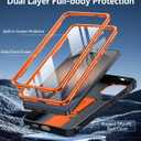 FNTCASE for Samsung Galaxy S26-Ultra Case: [Built-in Screen Protector & Kickstand] [2 Front Frames] [Military-Grade Drop Protection] Heavy Duty Shockproof Rugged TPU Case Full Body Protective Orange