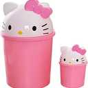 NBHUZEHUA 2.2 Gallons Pink Trash Can Bathroom Decor Cute Kids Girl Garbage Can with Lid Girls Bedroom Nursery Room Small Waste Bin