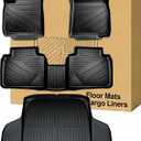 Floor Mats Cargo Liners Compatible with 2023-2026 Honda AccordAll Weather Protector Waterproof Durable Anti-Slip Odorless Custom-fit Front Rear Rows Back Trunk Tray Full Set Carpet Liner