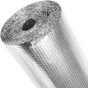 fowong Reflective Bubble Insulation Sheet, Double Side Window Insulation for Summer Heat, 48" x 10 Ft Aluminum Foil Bubble Shield, Sun Reflector for Window, RV, Garage Door, Roof