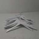White Wooden Hangers - 20 Pack - Durable & Ideal for Everyday Use & Wedding