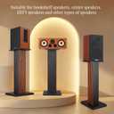 Elimavi Universal Floor Speaker Stands, 22.64 Inch Surround Sound Stands Supports 150LB, Non-Slip Pads & Cable Ties, for Bookshelf Speakers,Satellite Speakers,Studio Monitors, Easy Installation,Brown