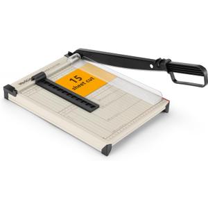 WORKLION Guillotine Paper Cutter A4 Heavy Duty Paper Trimmer with Safety Guard,15 Sheets Capacity, Precision Guillotine Cutter for Cutting Paper, Card,Photos,Vinyl and More with Ease