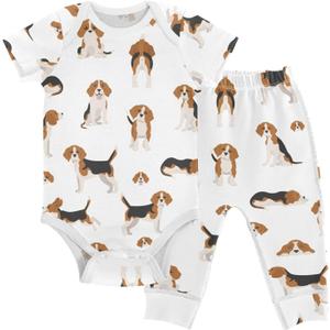 vvfelixl Baby Bodysuits Pants Sets Gnome Mushroom Short Sleeve Baby Clothes for Boys Girls 3M (0-3 Months, Multi15)