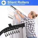 Black Flexible Bendable Ceiling Curtain Track, Curved Ceiling Track for Curtains, Room Divider Ceiling Track Rail System(5 m/ 16.4 ft)