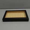 EMVANV Wood Pen Display Box 12 Grid Storage Organizer Fountain Pen Collector Case Display Case for Shop or Home (Black)