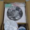 La Reveuse Food Processor,Electric Food Chopper with 7-Cup (1.7L) Glass Bowl, 4 Bi-Level Blades for Chopping,Grinding,Mincing,Whisking,Meal Prep,300W,Blue