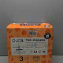 Pura Hypoallergenic Diapers, Size 3 (9-20 lbs) Monthly Pack, Overnight, up to 12 Hours Leak Protection, Suitable for Sensitive Skin, TCF, Super Soft Organic Cotton, 6 Packs of 26 (156 Baby Diapers)