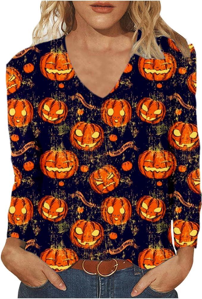 Women American Flag V Neck Shirt Patriotic USA T Shirt Stars Stripes Pullover 4th of July Tee Tops (Medium)