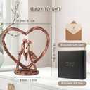 Anniversary Wedding Gift for Her Wife Husband CoupleAntique Bronze Metal Couple Figurine Heart Sculpture Love Statue,Romantic 1st to 60th Anniversary,Includes Gift Box and Valentines Gifts