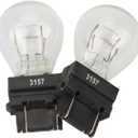 3157/3457 tail/brake light bulb/Turn Signal Bulbs(12V 27/7W 3000K) fits for Jeep Grand Cherokee Wrangler Commander Compass Journey Primus Edge -(Pack of 2)