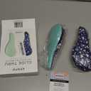 Crave Naturals Glide Thru Detangling Hair Brushes for Women - Detangler Brush for Curly or Straight, Wet or Dry Hair - Gentle on Tangles Comb - 7.5x3-Inch, Turquoise and Terrazzo (Pack of 2)