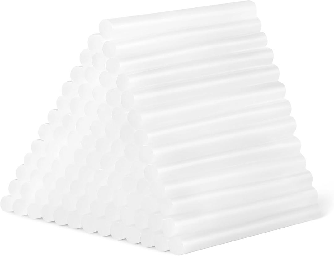 Amazon Basics Mini Size Hot Glue Sticks, 4" x 0.27", 100-Pack, Hot Melt Compatible with Most Glue Guns for Crafting, DIY, Home Repair, Transparent