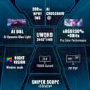 SANSUI 34-Inch Curved Gaming Monitor UWQHD 3440 x 1440P Up to 200Hz 165Hz Curved 1500R - PIP/PBP, OD 1ms, HDR, 300nits, sRGB 130%, DCI-P3 97%,AI Crosshair,HDMI2.1x2,DP1.4(Cable Included)